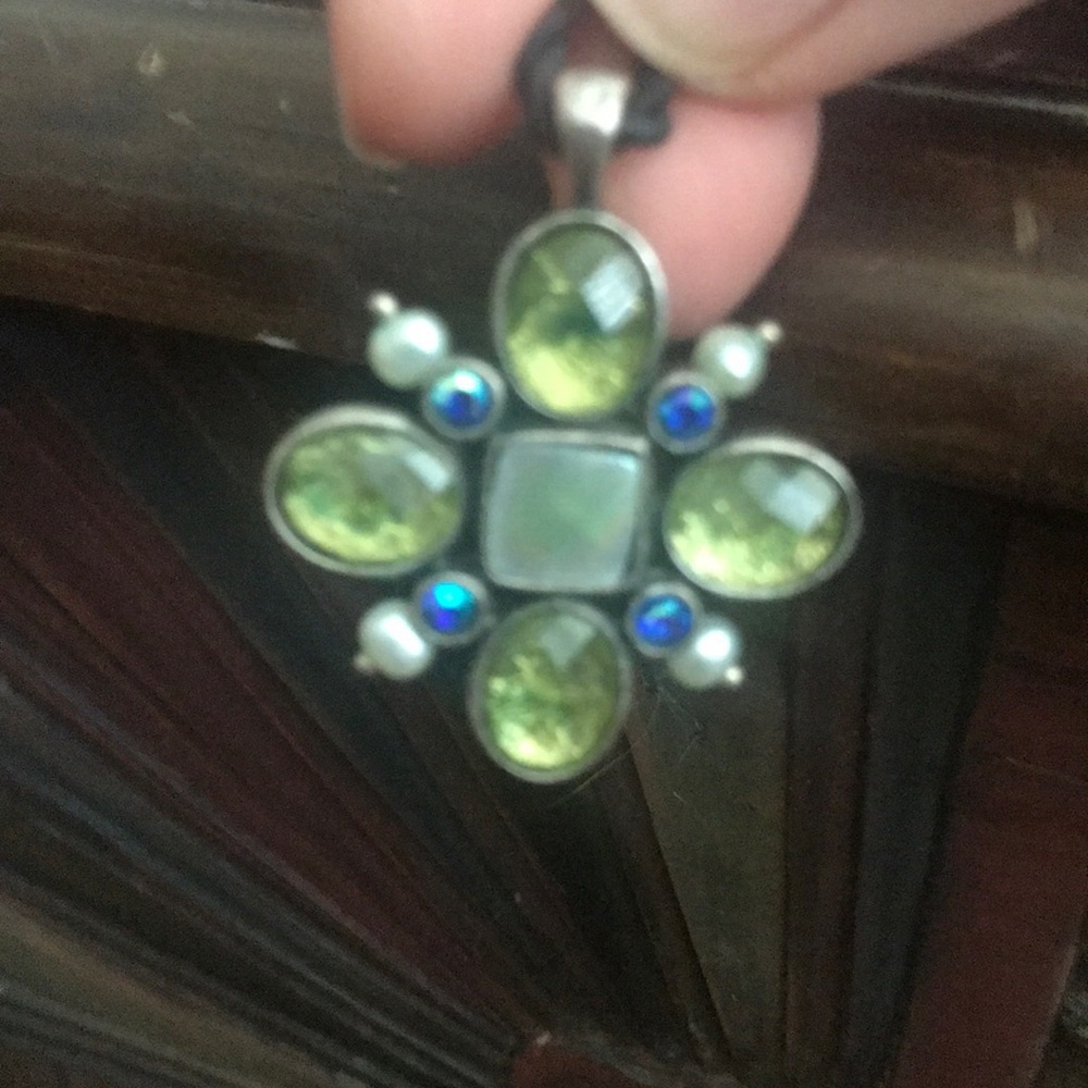 Lia Sophia pendant on black fabric cord - Picture 7 of 12
